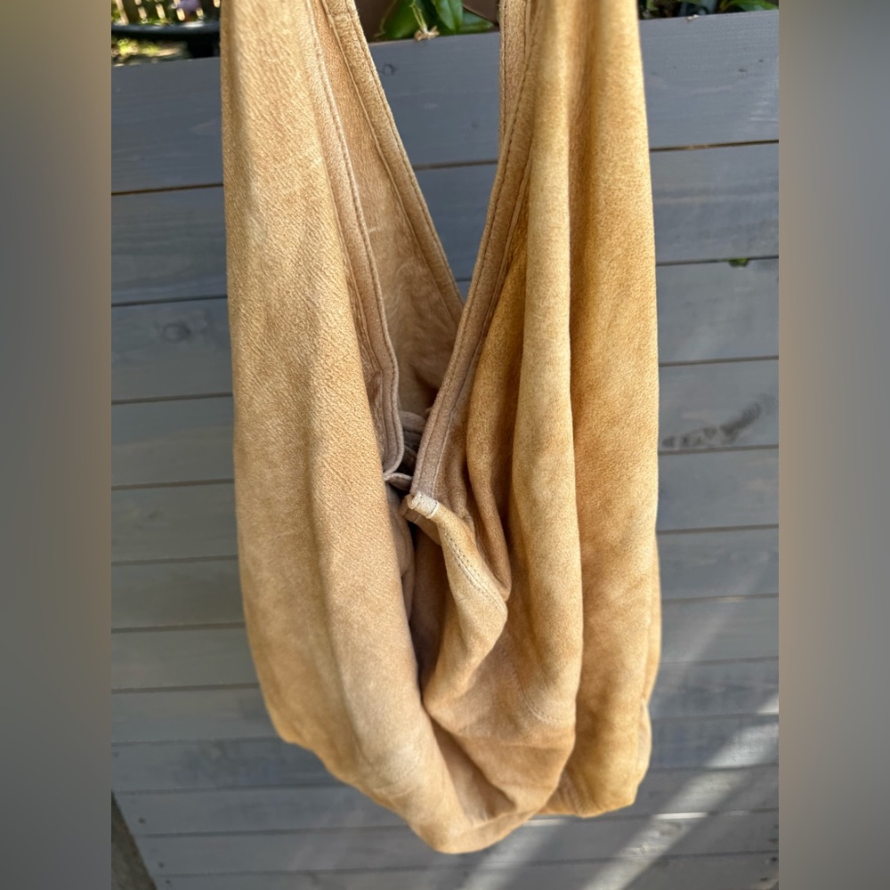 Tan Suede Tote Bag - Picture 8 of 13